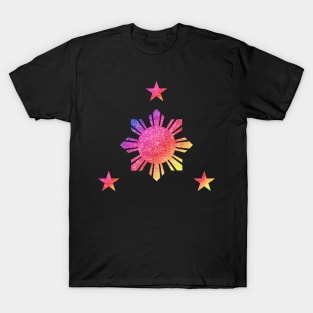 Philippines 3 Star and Sun Rainbow Filipino Flag T-Shirt